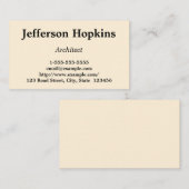 最小主義及びシンプルな建築家の名刺 名刺 (正面/裏面)