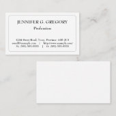 最小主義及び明白な専門の名刺 名刺 (正面/裏面)