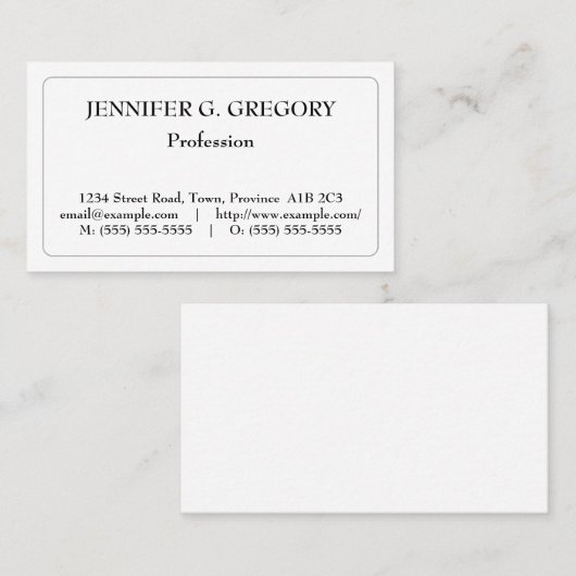 最小主義及び明白な専門の名刺 名刺 (正面/裏面)