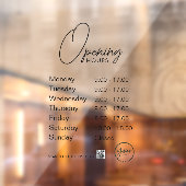 最小営業時間透明ウィンドウクリング ウィンドウサイン (シート2)