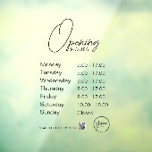 最小営業時間透明ウィンドウクリング ウィンドウサイン (シート3)