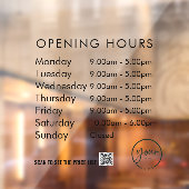 最小営業時間 透明ウィンドウクリング ウィンドウサイン (シート2)