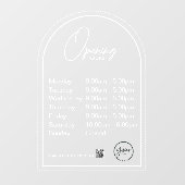 最小営業時間 透明ウィンドウクリング ウィンドウサイン (シート)