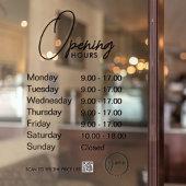 最小営業時間 透明ウィンドウクリング ウィンドウサイン