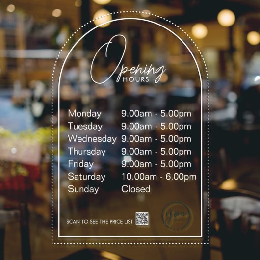 最小営業時間 透明ウィンドウクリング ウィンドウサイン