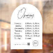 最小営業時間 透明ウィンドウステッカー ウィンドウサイン (シート2)