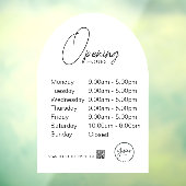 最小営業時間 透明ウィンドウステッカー ウィンドウサイン (シート3)