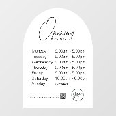 最小営業時間 透明ウィンドウステッカー ウィンドウサイン (シート)