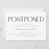 最小延期結婚の更新白 招待状 (正面)