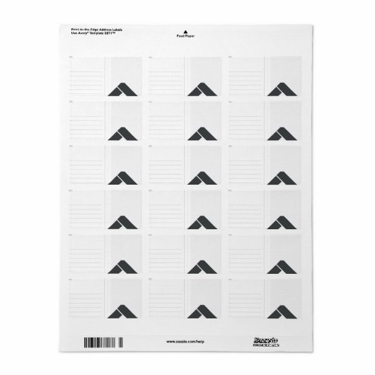 最小空白のアドレス戻りラベル ラベル (フルシート)