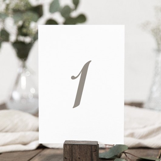 最小色のグレーのテーブル番号 テーブルナンバー