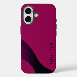 最小色マゼンタ抽象芸術 iPhone 16ケース