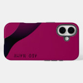 最小色マゼンタ抽象芸術 Case-Mate iPhoneケース (裏面 (横))