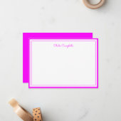 最小色マゼンダ縁どン， 2，署名 ノートカード (正面/裏面インサイチュ)