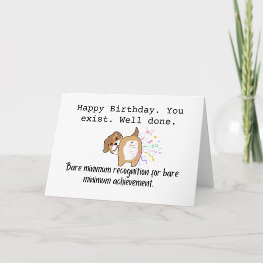 最小誕生日認識 カード (正面)