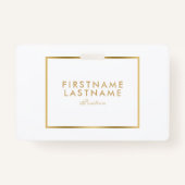 最小金ゴールドボーダーフレーム バッジ (正面)