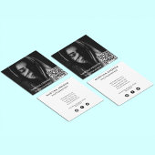 最小限のお洒落ソーシャルメディアQRコードカスタム スクエア名刺