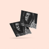 最小限のお洒落ソーシャルメディアQRコードカスタム スクエア名刺