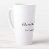 最小限のクラシカル手書きスクリプト名 カフェラテマグ (左アングル)