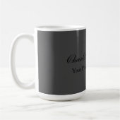 最小限のクラシカル手書きスクリプト名 コーヒーマグカップ (左)