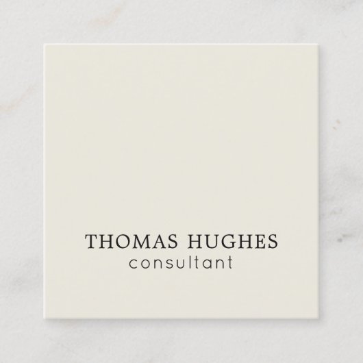 最小限のグエレガントレーコンサルタントネットワーキング スクエア名刺 (正面)