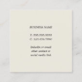 最小限のグエレガントレーコンサルタントネットワーキング スクエア名刺 (裏面)