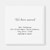 最小限のグレー 移動しました 名前 住所 テキストを追加 マグネット (正面)