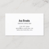 最小限のシンプルスクリプトの署モダン名 名刺 (裏面)