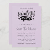 最小限のシンプルスクリプモダントバチェロレッテ 招待状 (正面/裏面)