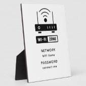 最小限のシンプルWifiゾーンパスワード フォトプラーク (側面)