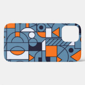 最小限のジオメトリ:レトロ抽象芸術ポスター Case-Mate iPhoneケース (裏面 (横))