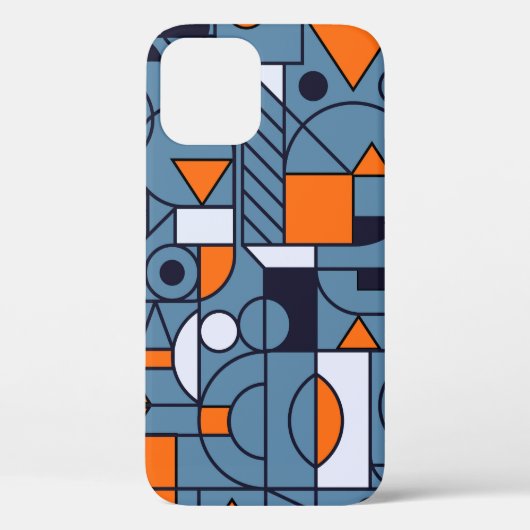 最小限のジオメトリ:レトロ抽象芸術ポスター Case-Mate iPhoneケース (裏面)