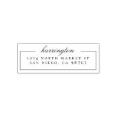 最小限のスクリプトとセリフのファミリ差出人住所 セルフインキングスタンプ (デザイン)