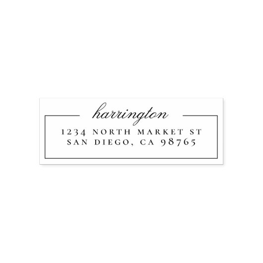 最小限のスクリプトとセリフのファミリ差出人住所 セルフインキングスタンプ (デザイン)