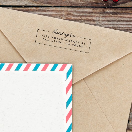 最小限のスクリプトとセリフのファミリ差出人住所 セルフインキングスタンプ