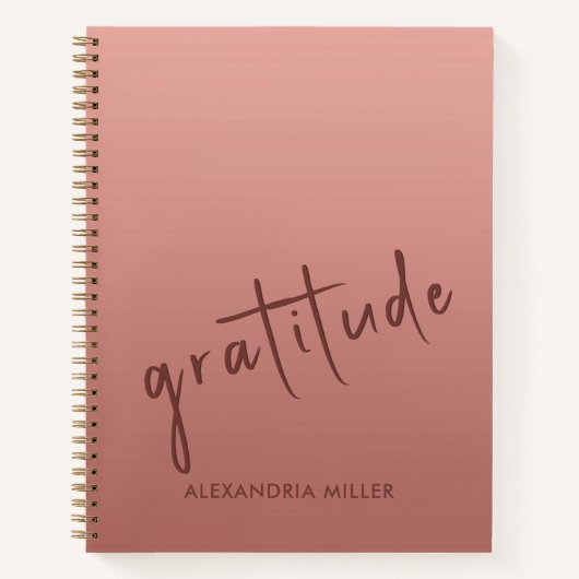 最小限のスクリプト感謝ジャーナル ノートブック (正面)