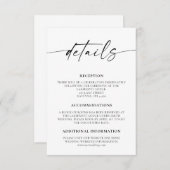 最小限のスクリプト結婚の詳細エンクロージャカード エンクロージャーカード (正面/裏面)