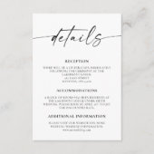 最小限のスクリプト結婚の詳細エンクロージャカード エンクロージャーカード (正面)