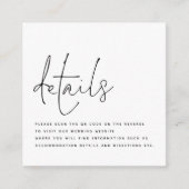 最小限のスクリプトQRコード結婚の詳細 エンクロージャーカード (正面)