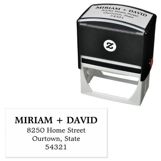 最小限のセリフ名+ 3行差出人住所 セルフインキングスタンプ (インサイチュ)