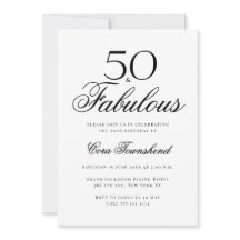 最小限のデザインでおしゃれな50歳の誕生日おめでとう Typography