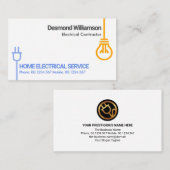 最小限のバルブ電源プラグ電気契約者 名刺 (正面/裏面)