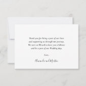 最小限のモダンスクリプトサンキューカード サンキューカード (裏面)