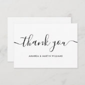 最小限のモダンスクリプトサンキューカード サンキューカード (正面/裏面)