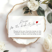 最小限のモダンスクリプト赤いハートレシピ エンクロージャーカード