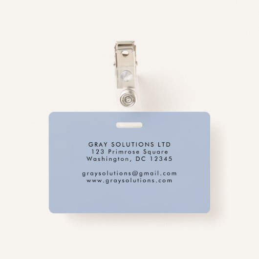 最小限のモダン従業員スタッフのカスタマーサービス バッジ (裏面クリップ)