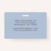 最小限のモダン従業員スタッフのカスタマーサービス バッジ (裏面)