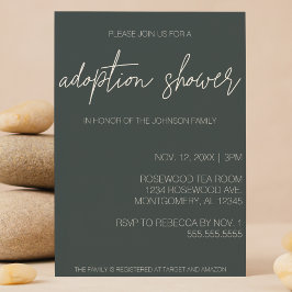 最小限のモダン採用ベビー/子シャワー 招待状