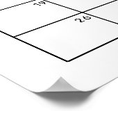 最小限のモダン推測ベビー期日カレンダー ポスター (角)