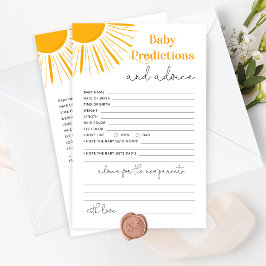 最小限の太陽ベビー予測とアドバイスカード
